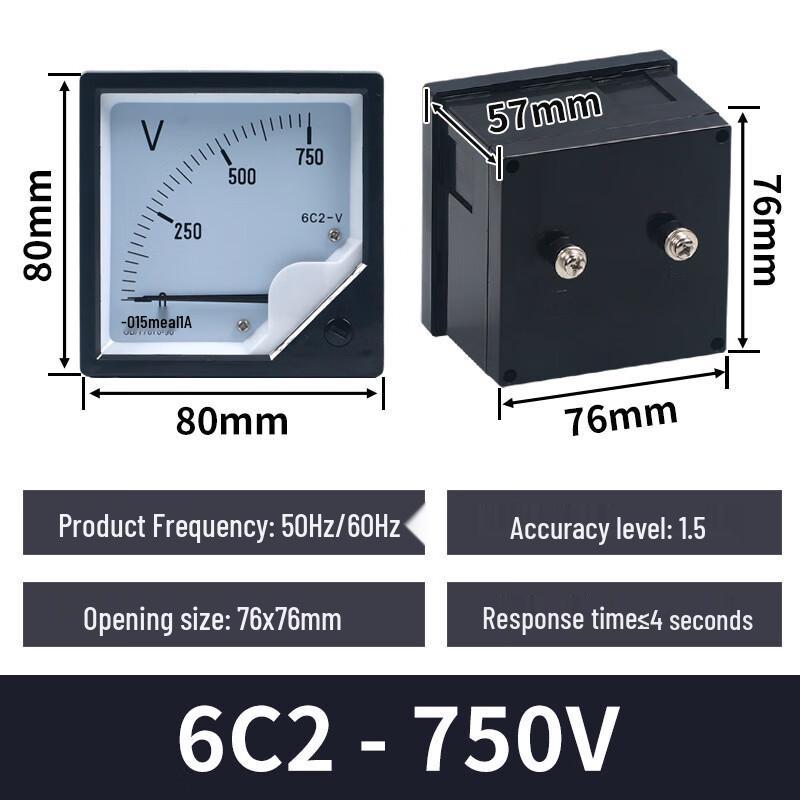 Ounika 6C2 DC Pointer Voltmeter (CN Version)