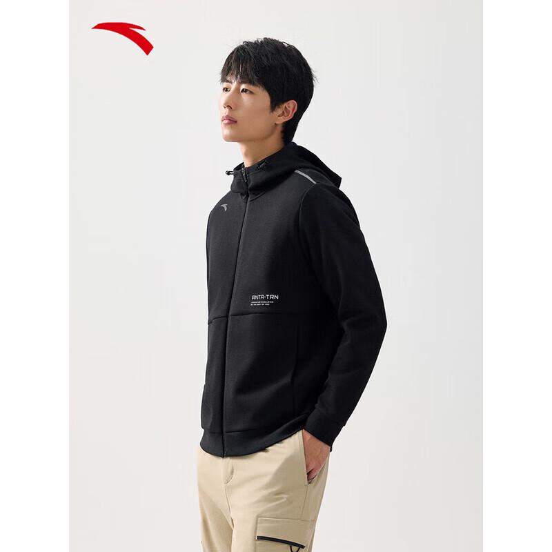 ANTA Men s Autumn Kinetic Tech Knitted Hooded Sports Jacket L