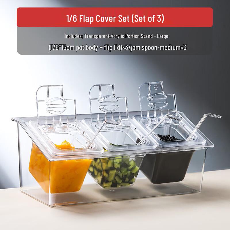 Transparent Plastic Food Portion Pan Set