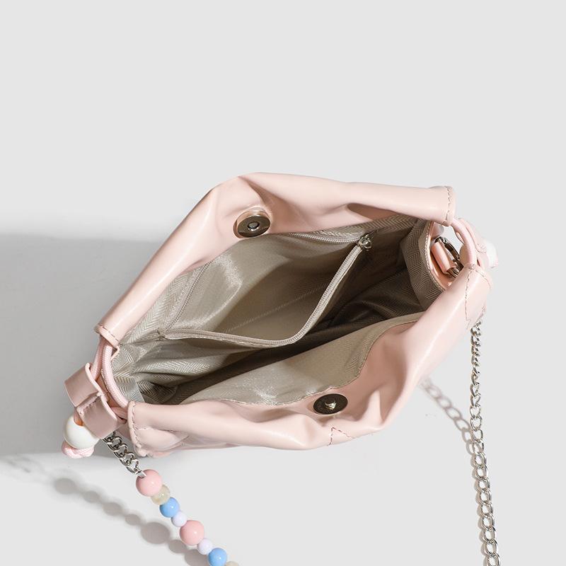 Nischendesign Niedliches Kaninchen Perlenkette Kleine Tasche Ein-Schulter Umhängetasche Mädchen Achseltasche