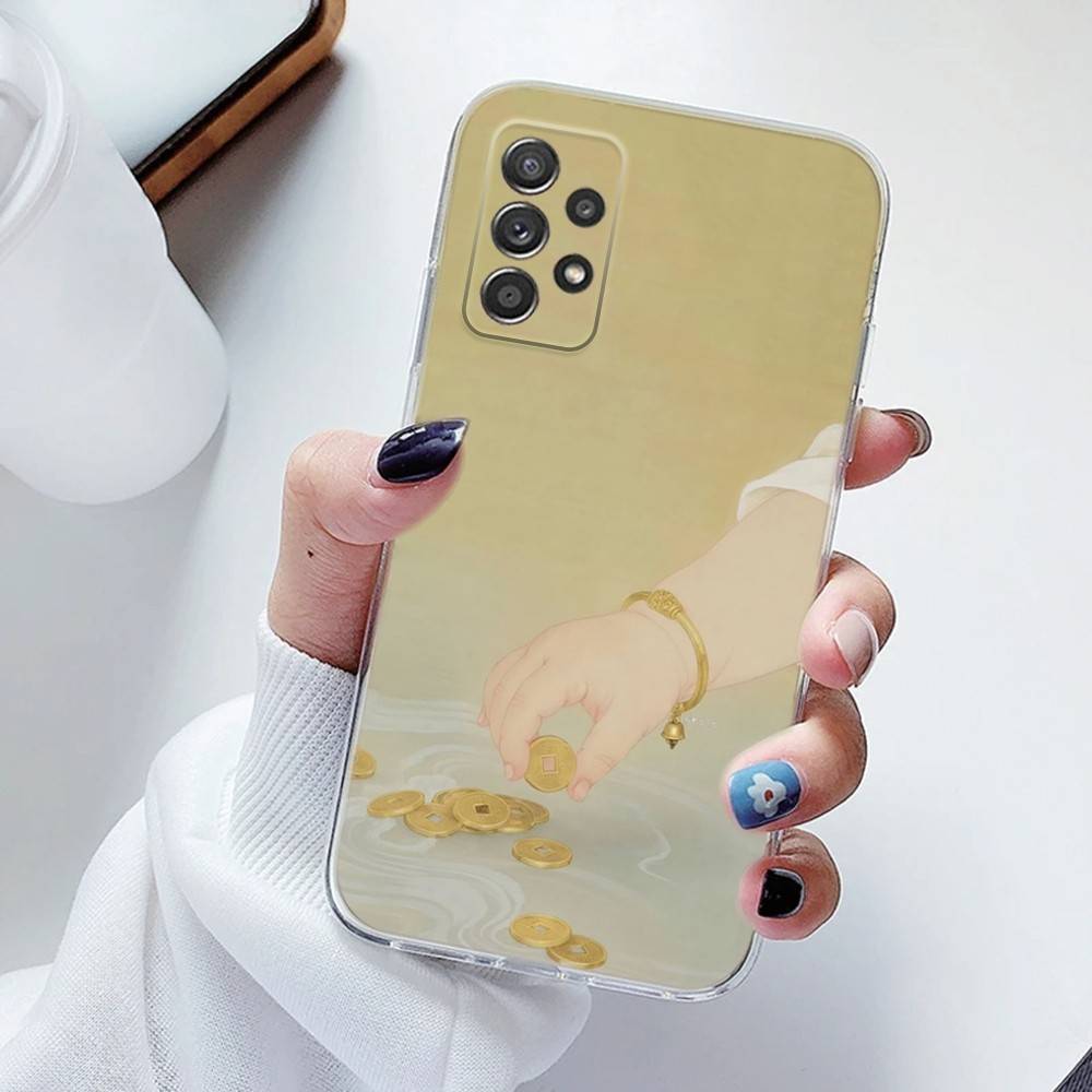 

Religious Art Golden Buddha Ornate Phone Case Silicone For Samsung S30,23,21,22,20 FE lite,S10,9,PIus Note20ultra Transparent SamsungS10lite2019
