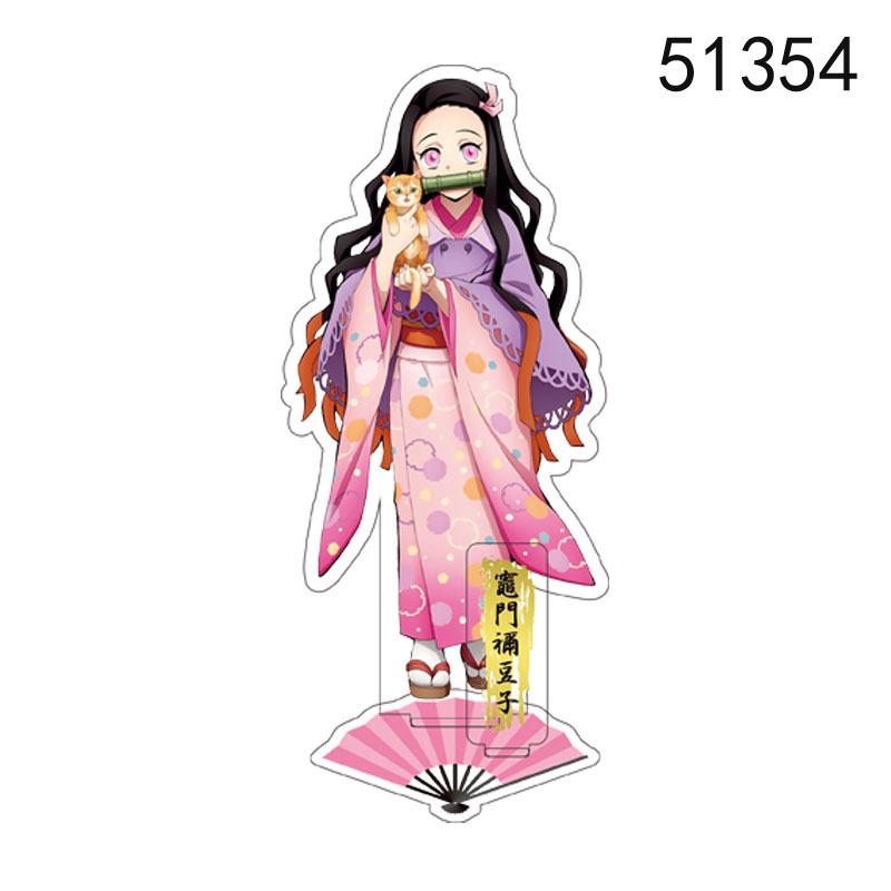 Demon Slayer Acrylic Desktop Stand Ornaments Kimono Nezuko Tanjiro Volunteer Plus Kindness Cartoon Animation Character