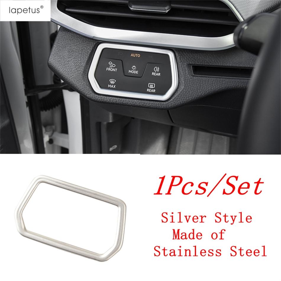 

For VW Volkswagen ID.4 ID4 - 2025 Car Head Lights Lamp Switch Button Panel Cover Trim Stainless Steel Accessories Interior Silver Style