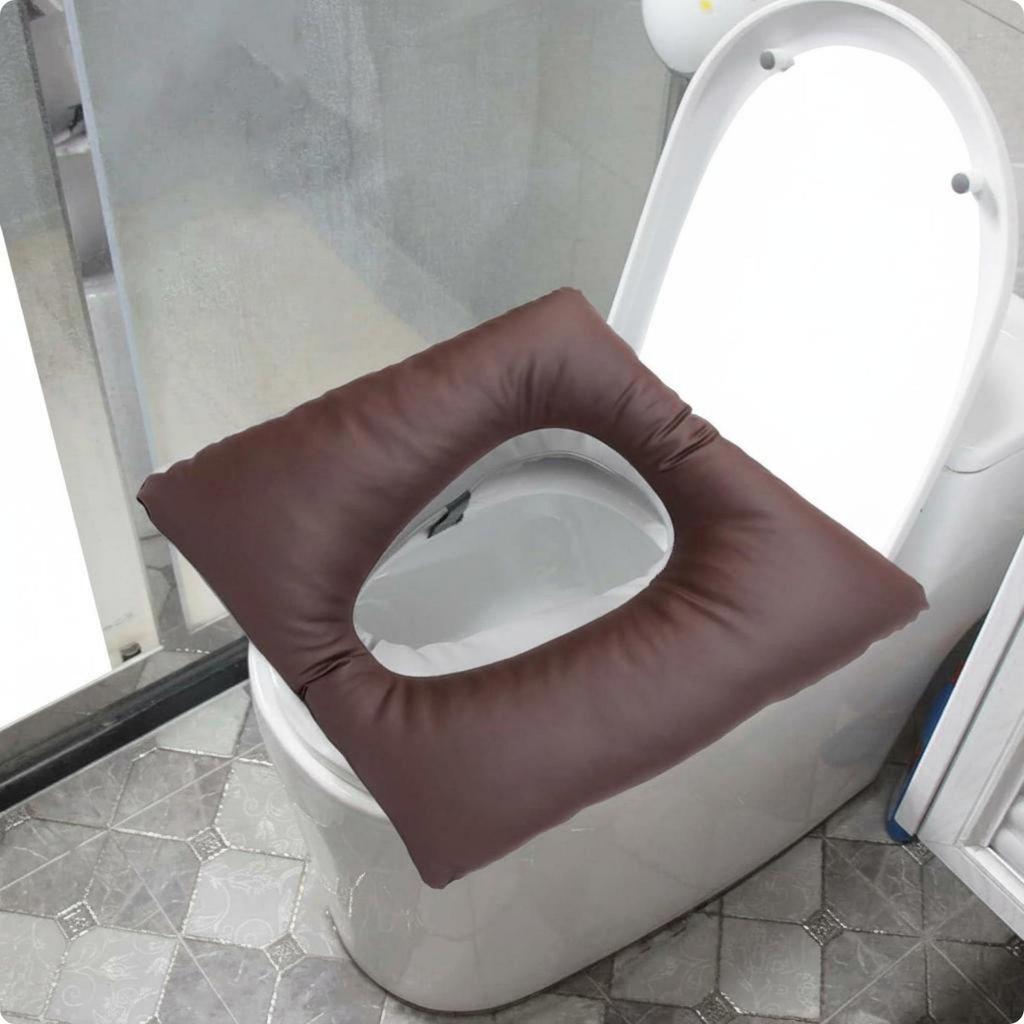 Cuscino Impermeabile per Sedile del WC Spesso Rialzo Aumento Altezza PU WC