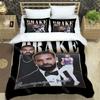 3D Printed Drake Rapper Bedding Set for Boys Girls Duvet Cover Pillowcase Twin Queen King Full Single Double Sizes