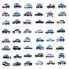 50 Cartoon Police Car Graffiti Stickers Decorate Guitar Notebook Suitcase DIY Waterproof Stickers