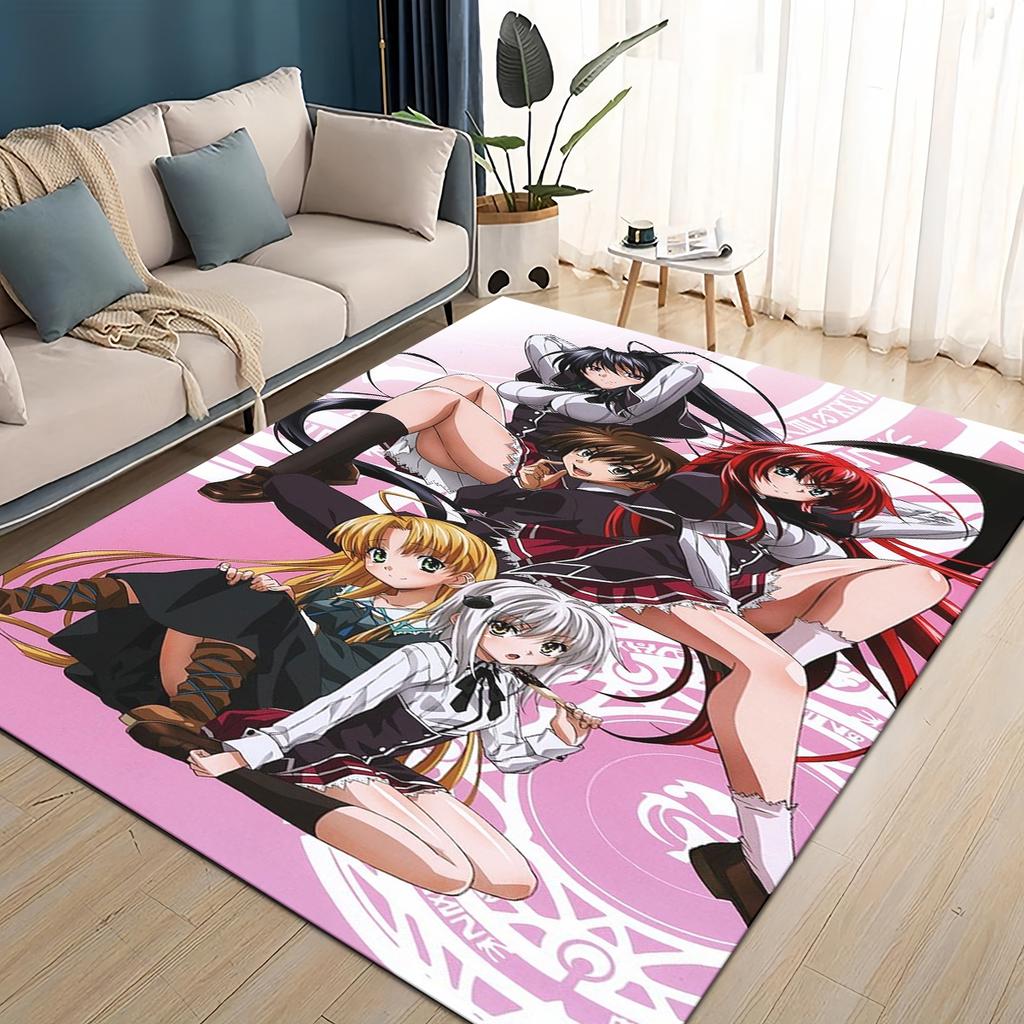 3D Cartoon High School DxD Sexy Girl Rias Akeno Asia Carpet Rug for Living Room Bedroom Home Sofa Decoration,Non-slip Floor Mat