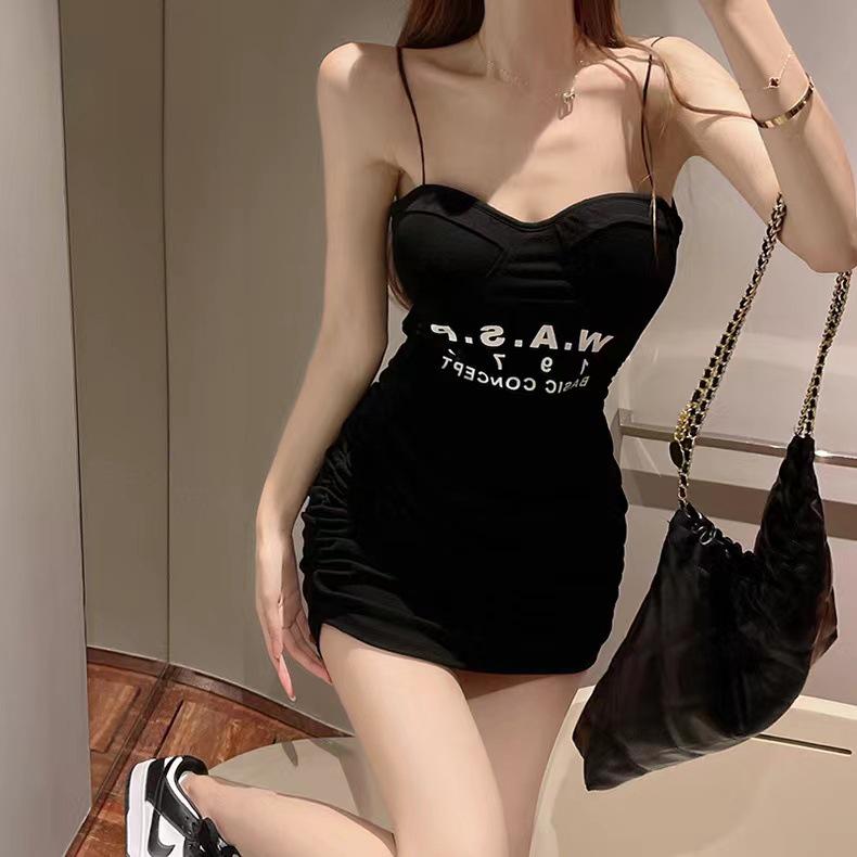 Women's Pink Strapless Bodycon Dress - Small Size, Summer Style, Ruched, Waist-Cinching Sling Design