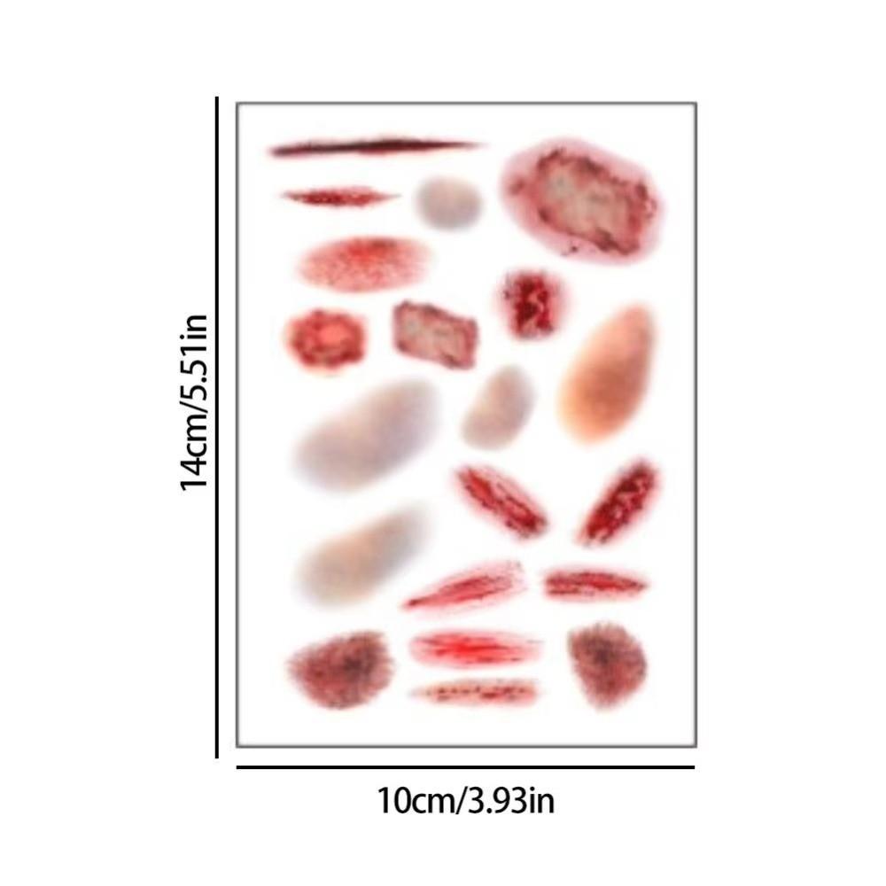 1/4PCS Gifts Waterproof Wound Bruising Temporary Tattoos Realistic 3D Fake Tattoo Lasting Scar Tattoo Sticker