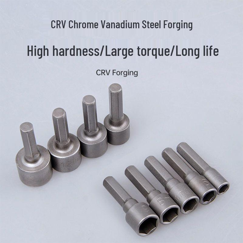 Powerful Magnetic Impact Wrench Set: Extended Deep Hex Socket for Electric Drill