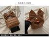 Solid Color Simple Women Bow Top-handle Bags Autumn Versatile Korean Style Ladies Clutch Quilted Cott Design Female Phe Bag