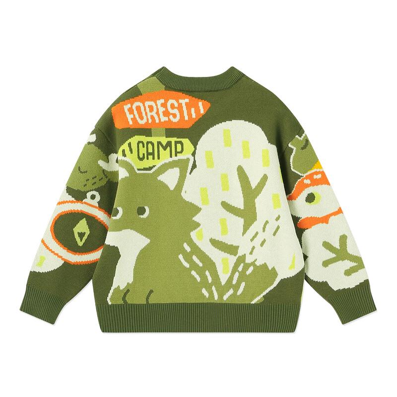 B.Duck Boys' Cartoon Pullover Sweater