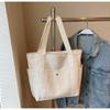 Large-capacity canvas tote canvas bag for going to work, high-value and versatile literary and artistic student one-shoulder bag