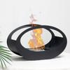 EU Stock Elegant Oval Tabletop Fireplace Clean Bioethanol Decorative Fireplace Restaurant Bar Portable Fireplace for Indoor