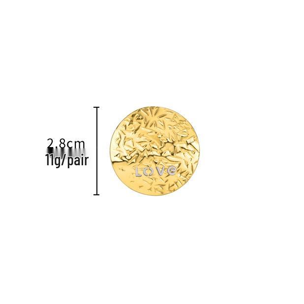 Vysoce designové zlaté náušnice z nerezové oceli pro ženy - Ideální pro dojíždění