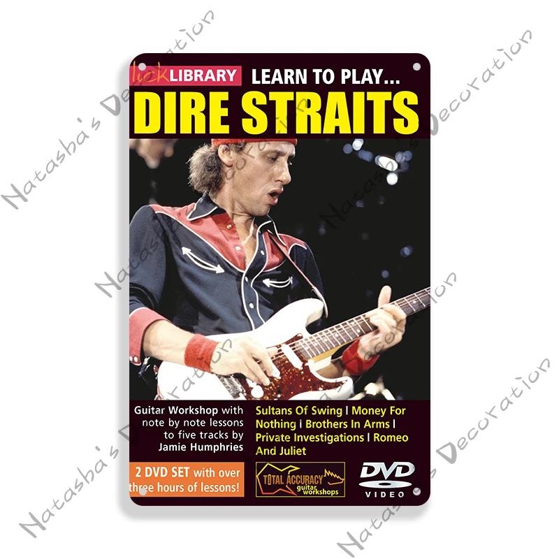 Rock Band Metal Plate DIRE STRAITS Band Decorative Plate Metal Tin Sign Vintage Metal Plaque Bar Club  Signs Wall Decor