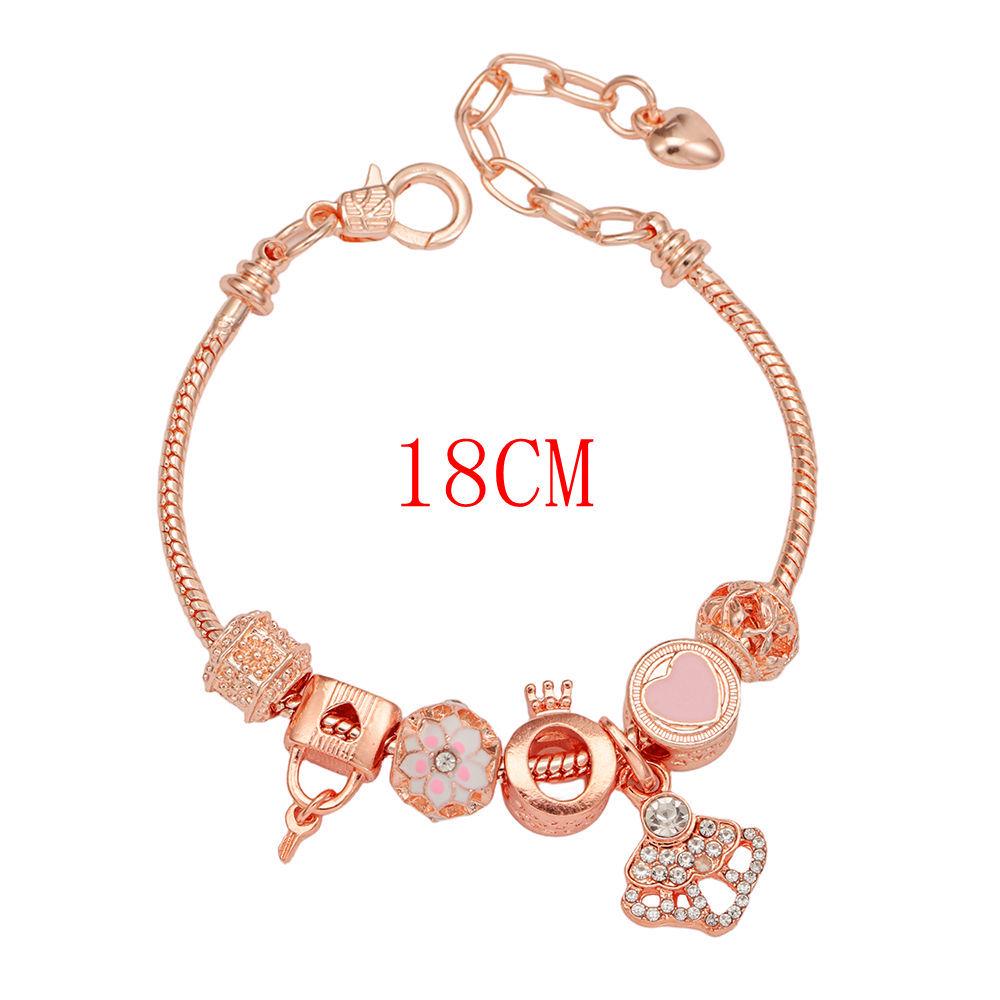 Браслет с замком-сердечком Rose Gold: Стильный аксессуар для девочек и подруг