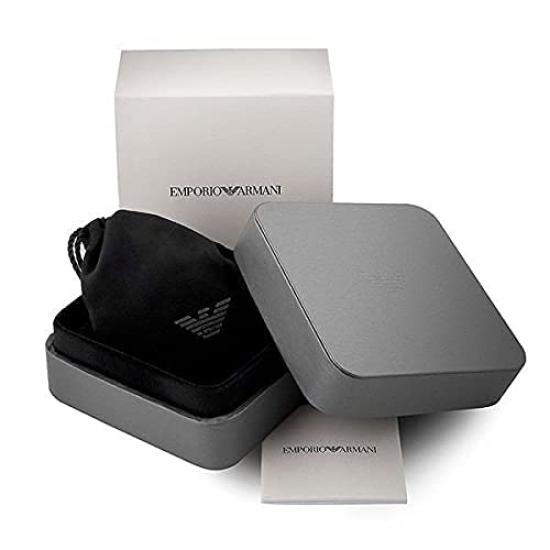 Emporio Armani Black and Gunmetal Necklace Pendant EGS2754060 [Used]