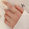 Ins Elegant Style Geometric Shell Ring For Women Perfect For Fashion And Wear Daily