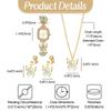 Women's Butterfly Watch Earrings Necklace Cute Stylish Waterproof Analog Quartz Watch Fashion Accessory for Women - Birthday Anniversary Mother's