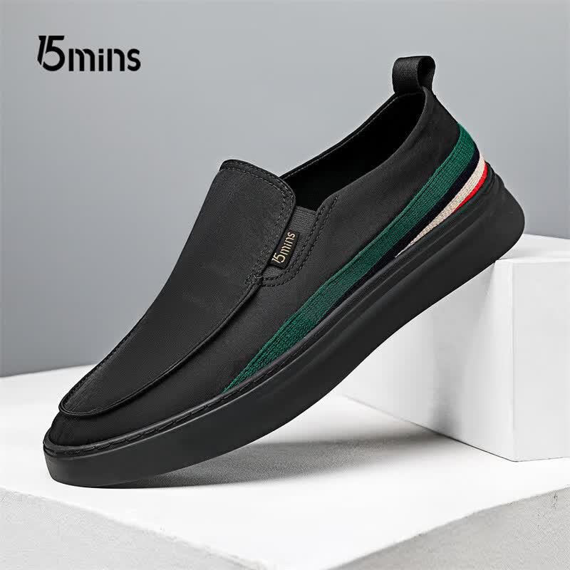 15MINS Men s Slip-On Breathable Canvas Casual Shoes EU 42
