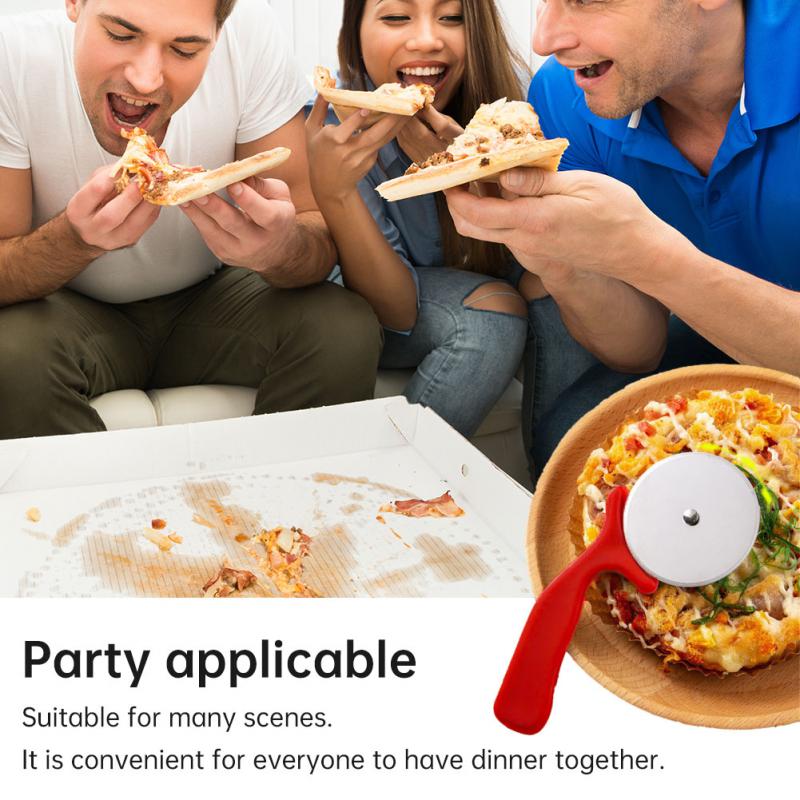 Stainless Steel Pizza Slicer Reusable Round Shape Pancake Knife Rustproof Durable Pizza Cutter Cake Scissors Kitchen Supplies