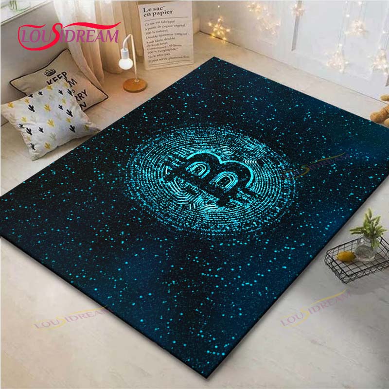 

Hot Exquisite 3D Bitcoin BCT Printed Carpet Outdoor Rug Area Rug Non-slip Carpet Bedroom Decor Carpet for Room Gift 40x 60cm