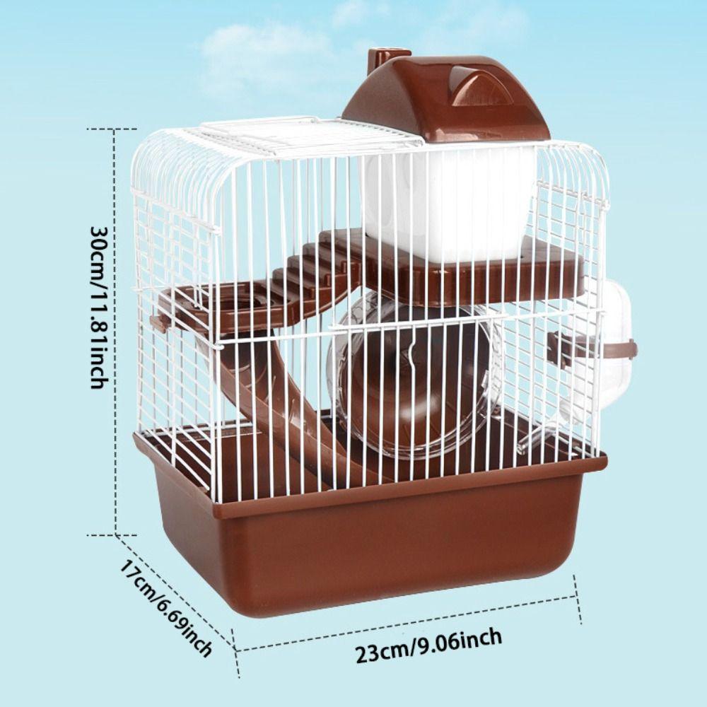 Removable Hamster Habitat Cage Feeding Bottle Hamster Nest Pet Castle Cage  Small Animals