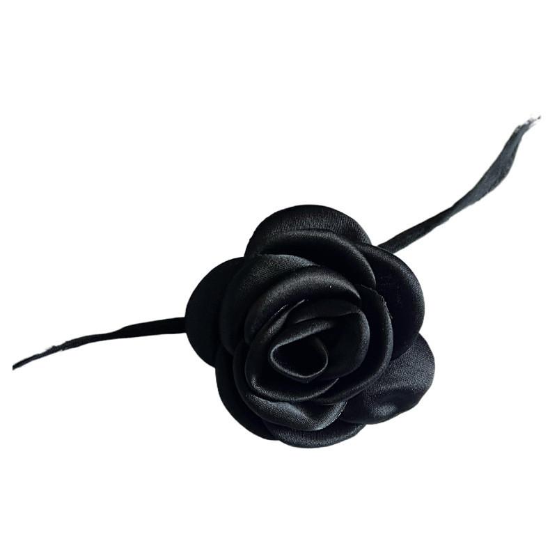 French Black Rose Waist Chain For Women With Metal Chain And Adjustable Strap For Elegant Dress Accessory
