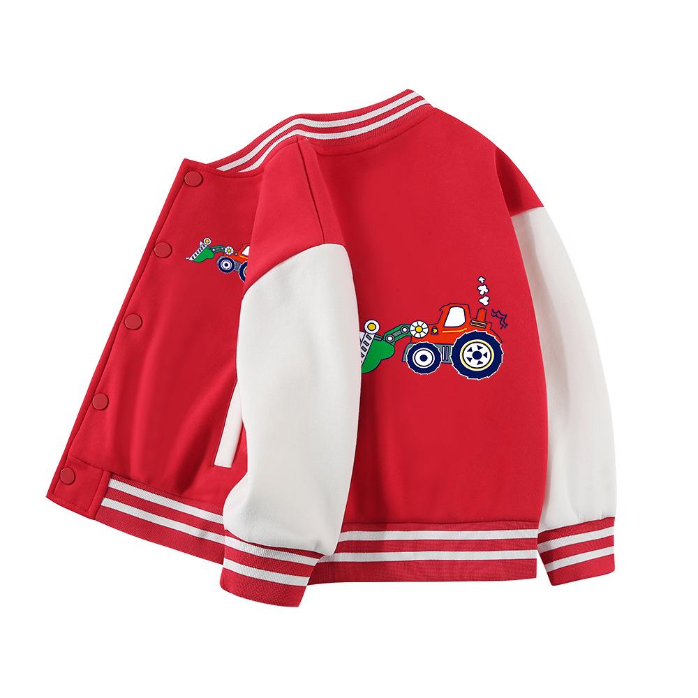 Children's Versatile Baseball Jacket - Spring & Autumn Velvet Cardigan for Boys
