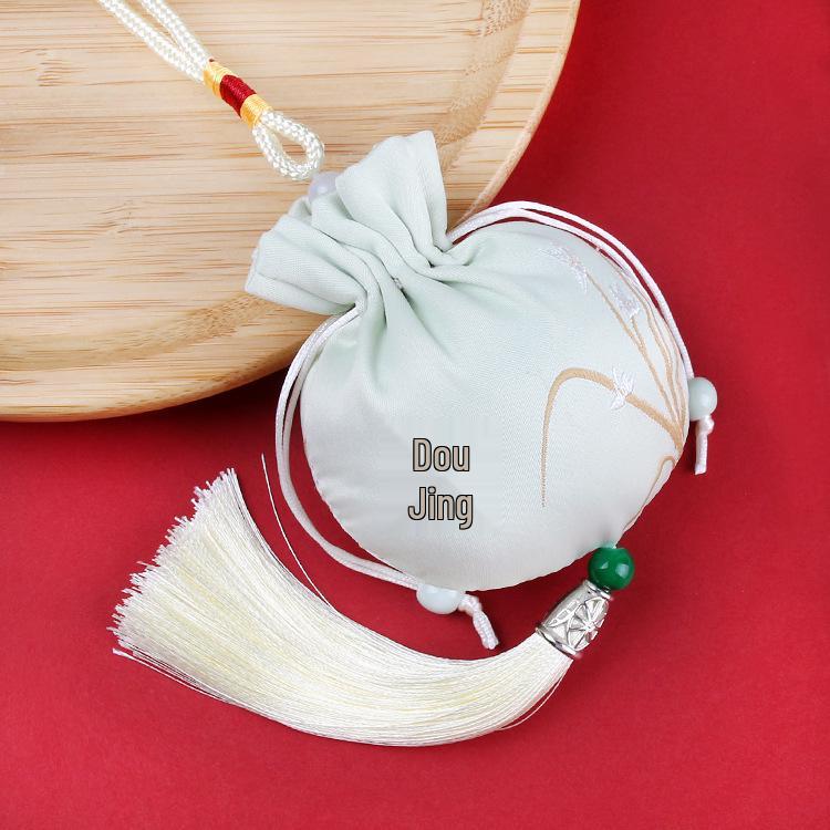 Chinese Tassel Scented Sachet - Portable Handmade DIY Brocade Bag for Purse or Car Pendant