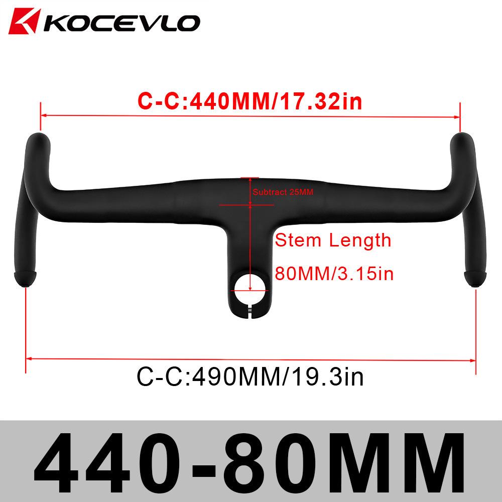 KOCEVLO K05 Full Carbon Gravel One-Piece Integrated Drop Bar with Internal Routing and Spacers