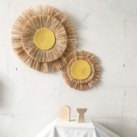 

Декоративный настенный подвесной орнамент в стиле фермерского дома ретро винтажный кулон из соломы в стиле бохо домашний декор
