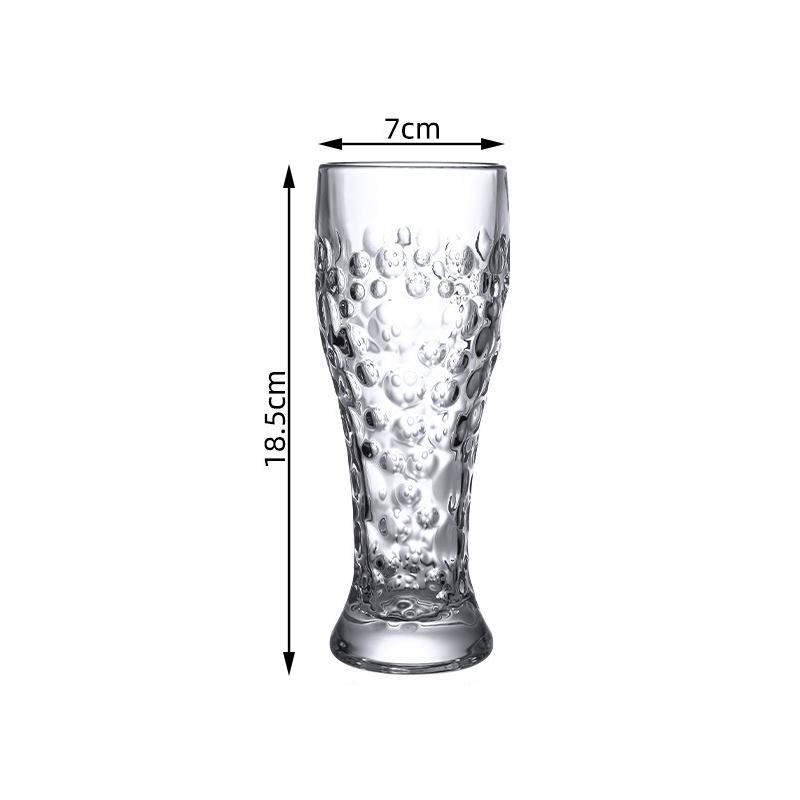 330ml and 500ml Creative Thickened Wheat Beer Glass Party Transparent Cold Drink Cup Bar Tools European-style Glass Wine Glasses 1pcs