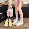 Dexun Shoes Women's Spring 2025 New Lace-up Single Shoes Soft Sole Light Casual Sports Shoes Retro Forrest Gump Shoes