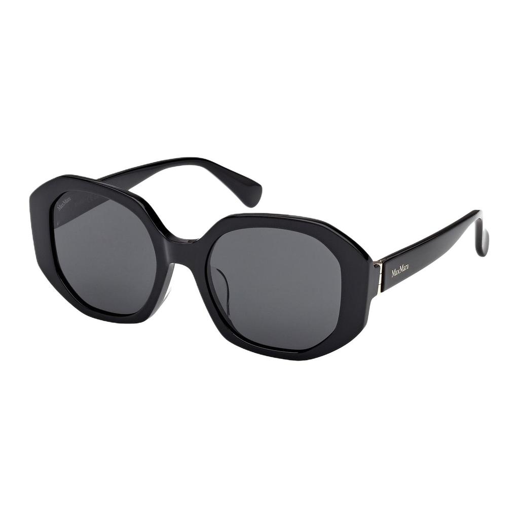 MaxMara Brand Logo Irregular Shape Sunglasses Unisex Sunglasses Black MM0153-K_01A
