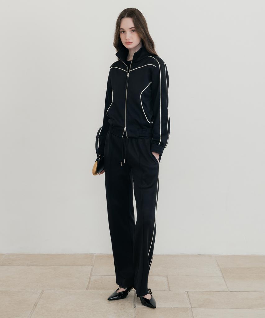 Ssin And Lee (W) Nuage Lounge Jersey Jacket Black