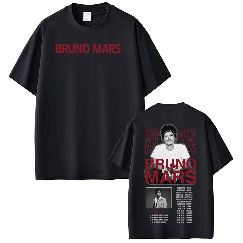 

Rapper Bruno Mars Album Tour 2026 Print Tshirt Men Women Fashion Tshirts Summer Shortsleeved Loose Harajuku Cotton Tshirts 3XL