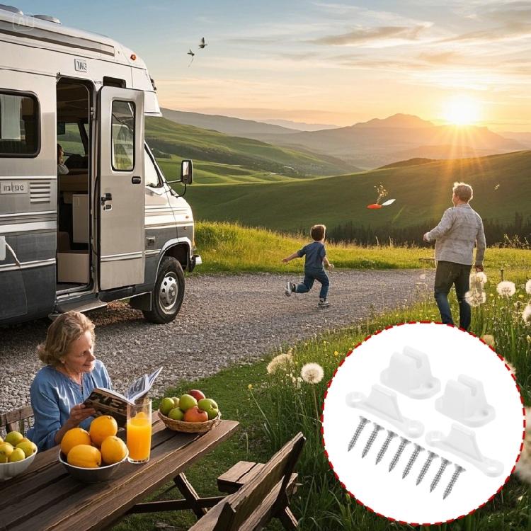 2pcs Campers Door Catches Holder Crafted From High Strength Plastic For Long Lastingly Performances Corrosion Resistance