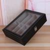 A Top Quality Fashionable Leather Eyeglass Storage Box High Quality 8 Compartments Sun Glasses Display Case for Wholesale