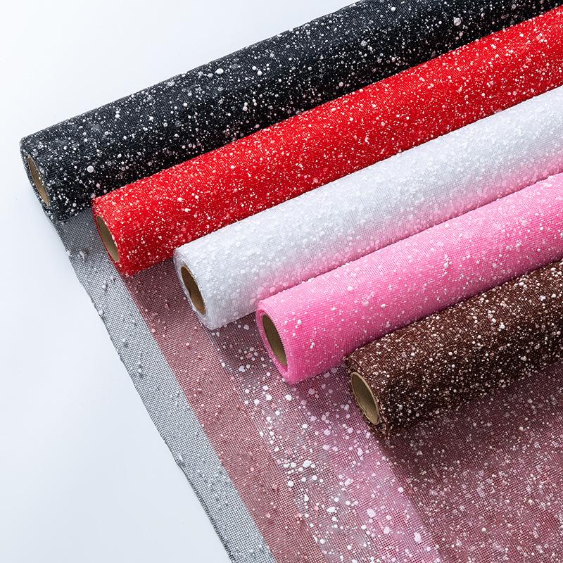 Schneeflocken Garn Wickel Netzpapier Blumenstrauß Verpackung Hochzeit Geburtstagsparty Dekoration Floristenbedarf Geschenkverpackungsmaterialien