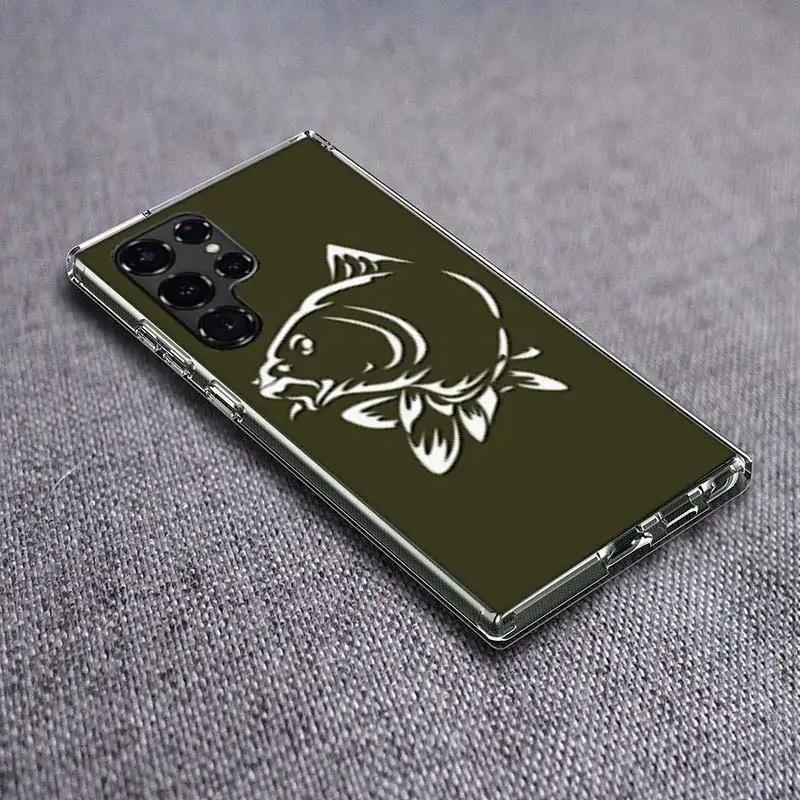 

Nash Fishing Logo Clear Phone Case for Samsung Galaxy S21 Plus S24 S23 S20 FE S22 S26 Ultra S25 Edge TPU Capa Cases Cover Shockp Samsung S26 5G