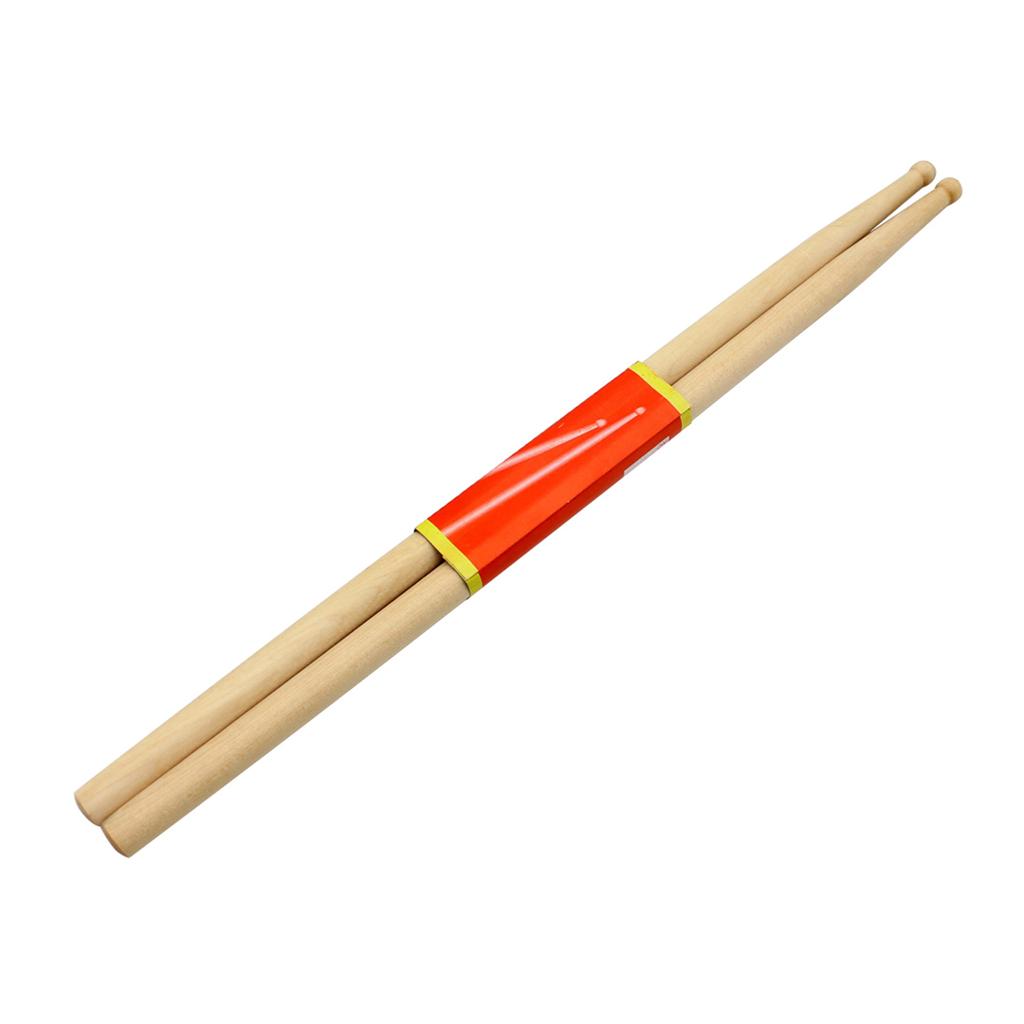 1 Pairs Simple Maple Wood Drum Sticks 7A Wood Tip Drumsticks Percussion Accessories for Beginners, Students and Adults