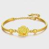 Vietnamese Gold Sand Rose Bead Bracelet: Gold-Plated Fashion for a Simple, Stylish Gift