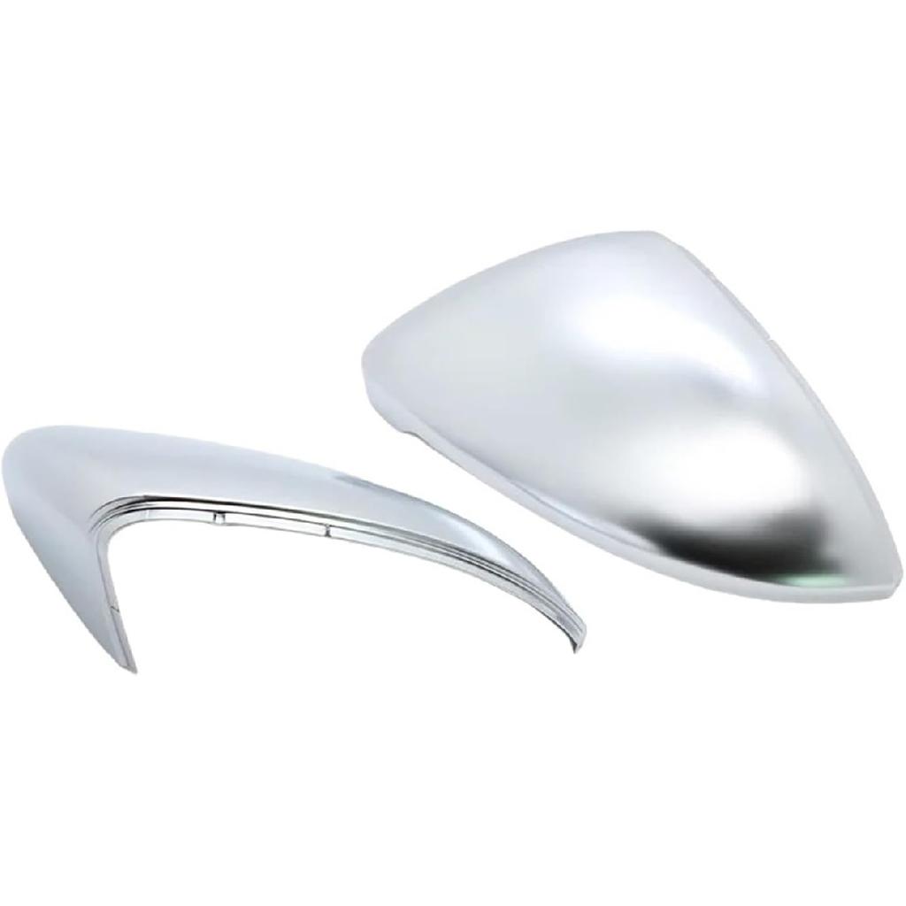 2pcs Chrome Side Wing Mirror Cap Compatible For VW Golf 7 MK7 7.5 GTD R GTI GTE VII E-golf Sportsvan Sportswagen Cover 2013 2019 Replace