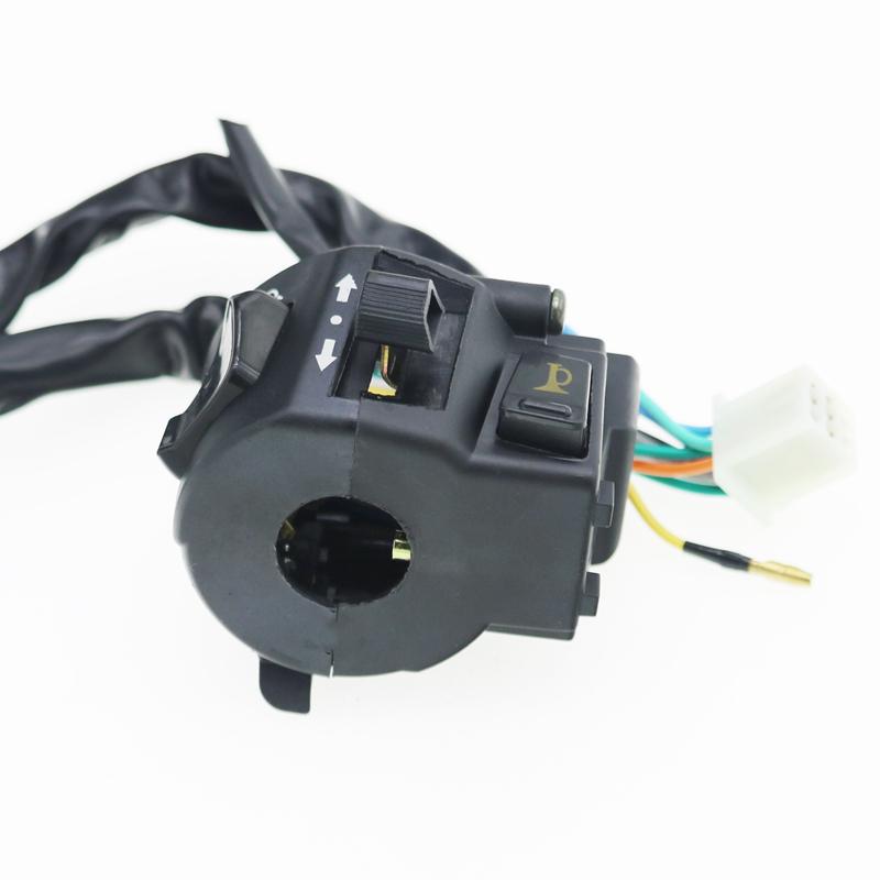LMoDri Handlebar Control Switch 7/8" 22mm Motorcycle Handlebar Switches with Horn Turn Signal High Low Beam Control With Wire