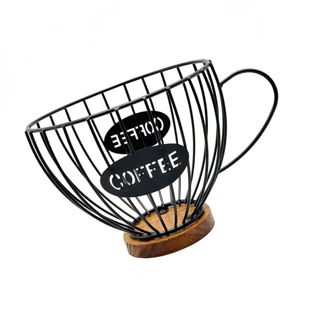 Practical Coffee Storage Basket Large Capacity Coffee Pods Organizer Espressos Pods Dispense for Kitchen Countertop