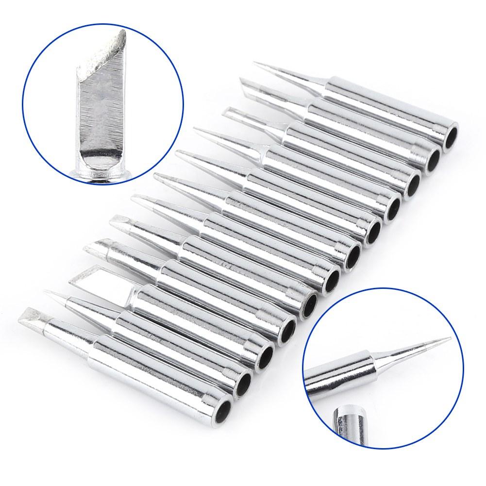 12Pcs    Free Replacement Soldering Solder Iron Tips Station Tool Kit