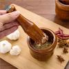 Multifunctional Manual Mortar Pestle Set Wooden Vintage Garlic Grinder Natural Spice Crusher Ginger