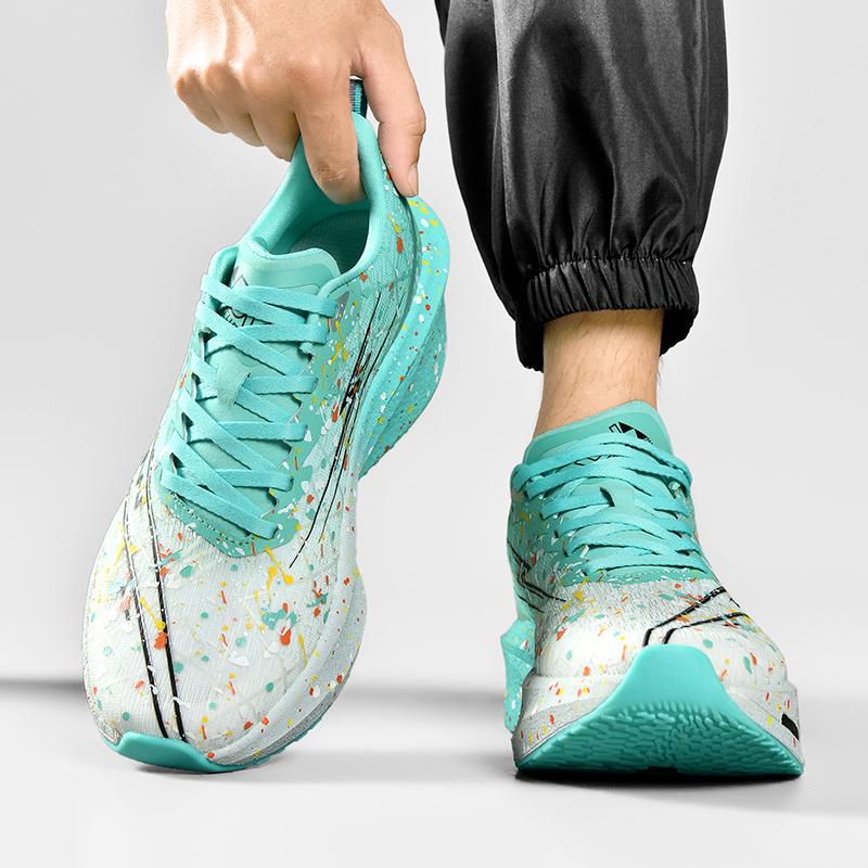 Neue Unisex Marathon Leuchtende Laufschuhe Hohe Qualität Straßen-Joggingschuhe Leichte Komfort-Sneaker Mesh Atmungsaktive Trainer